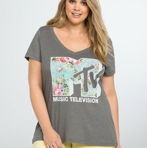 Torrid MTV Floral Graphic Tee
